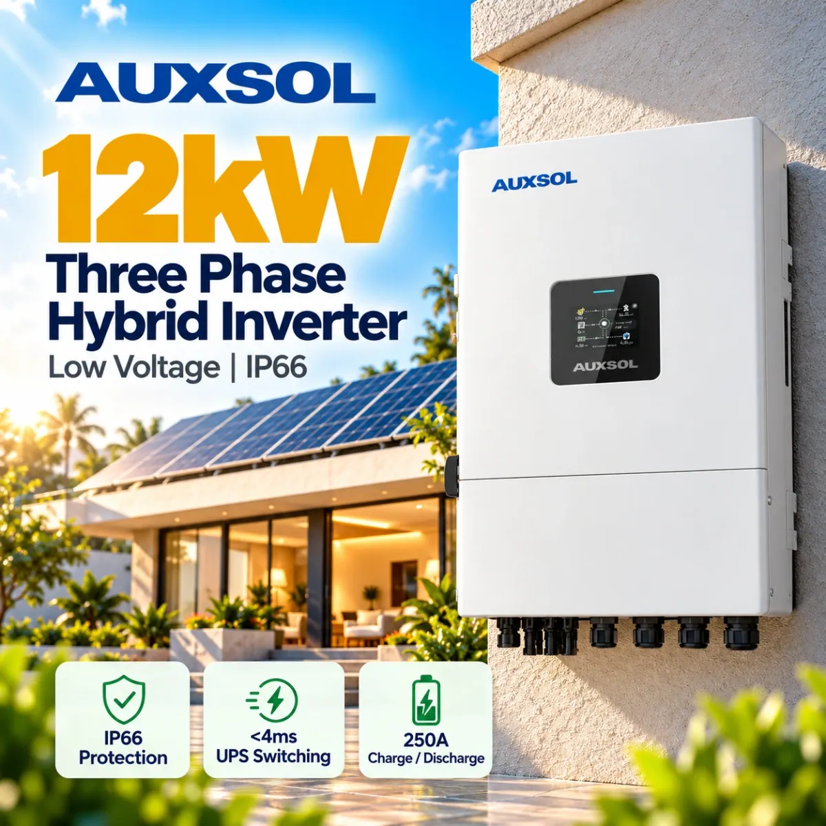 Auxsol ASG-12TL-ZL 12kW Three Phase LV Hybrid Inverter Pakistan