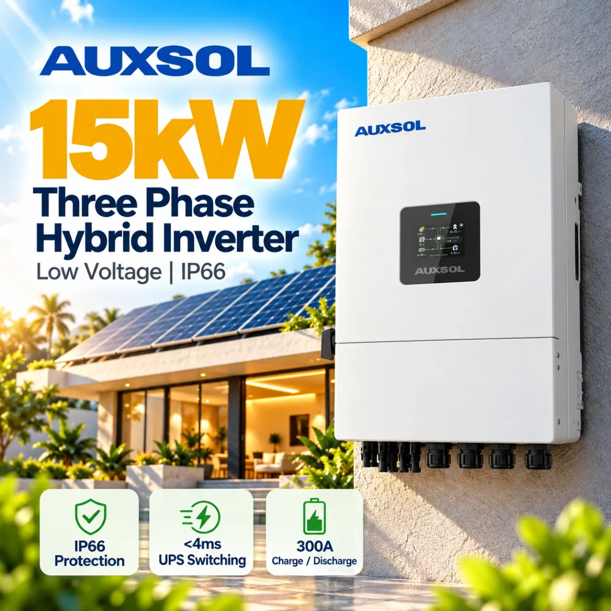Auxsol ASG-15TL-ZL 15kW Three Phase LV Hybrid Inverter Pakistan