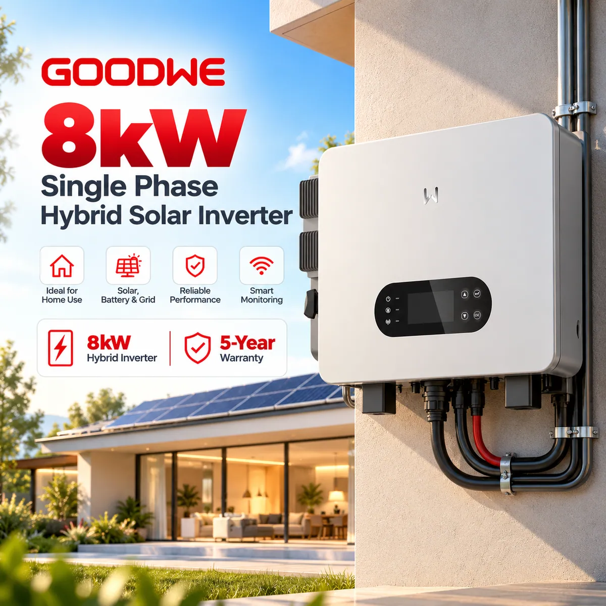 GoodWe 8kW ES Uniq Single Phase LV Hybrid Inverter